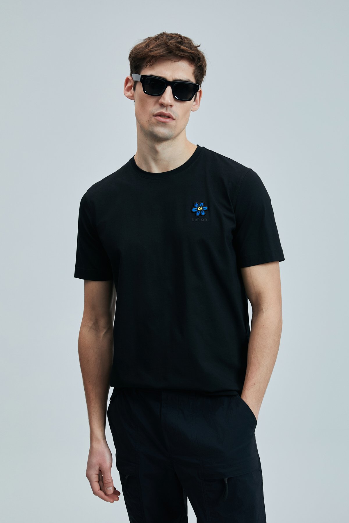 Peace Modern Grafik T- Shirt Siyah - Lufian