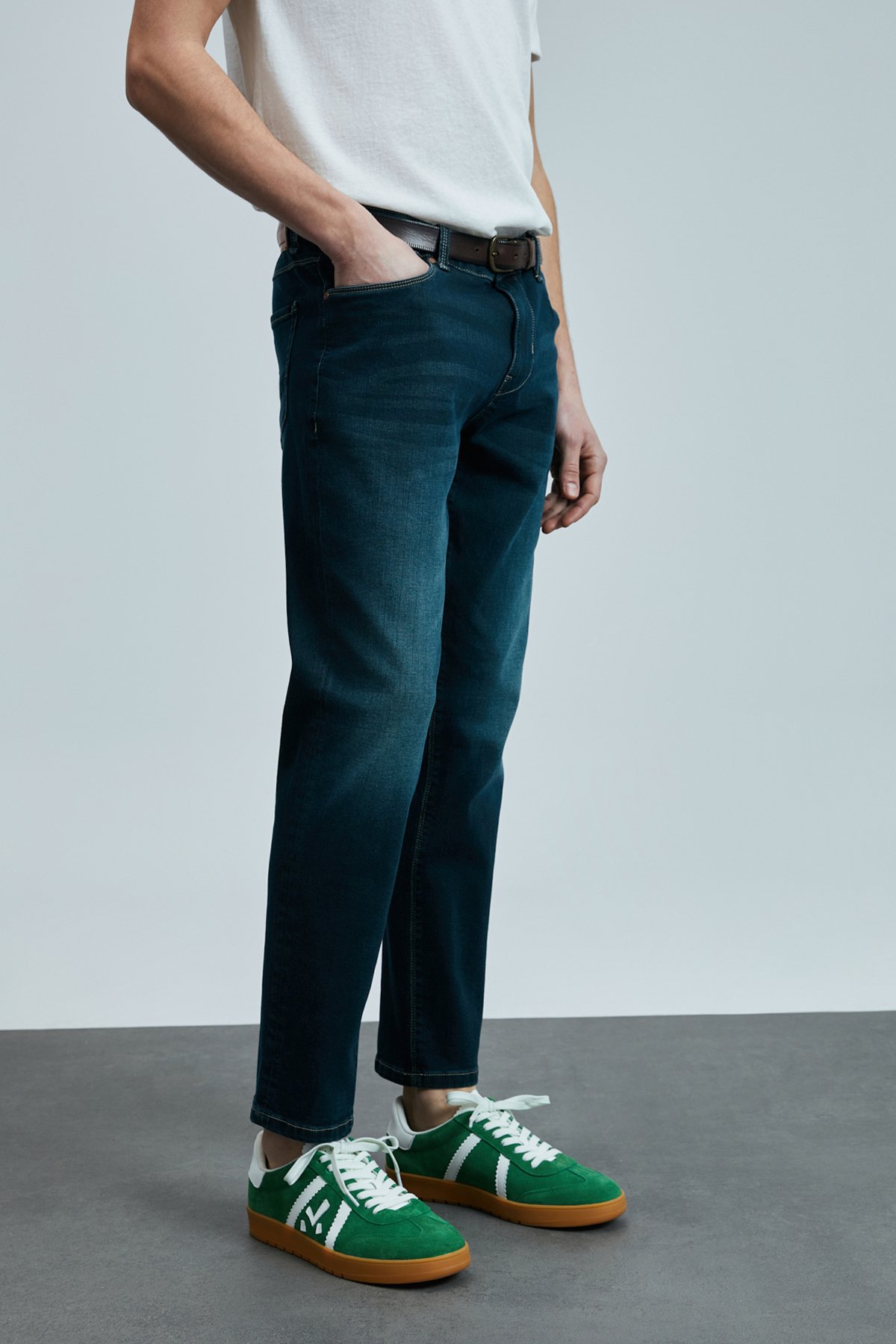 Pele Smart Jean Erkek Pantolon Slim Fit Mavi - Lufian (1)