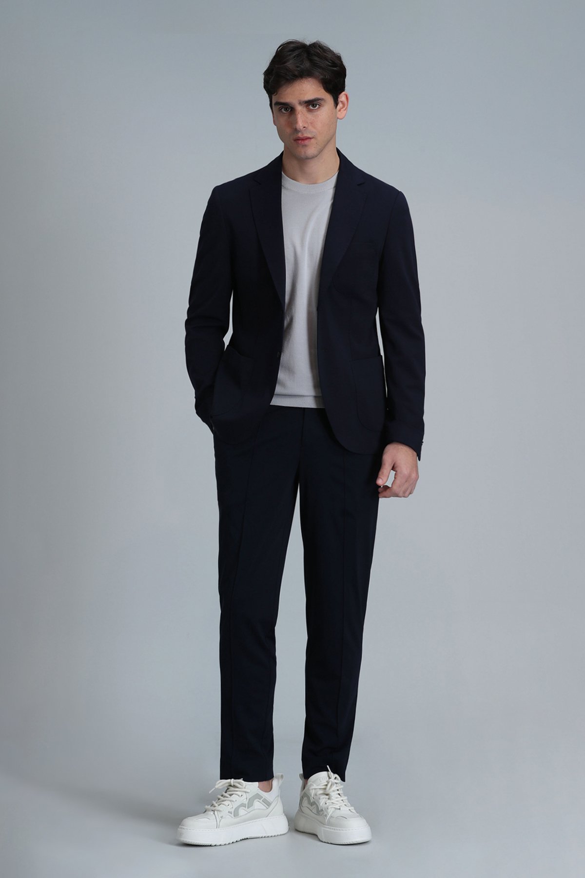 Peler Spor Erkek Blazer Ceket Slim Fit Lacivert - Lufian (1)