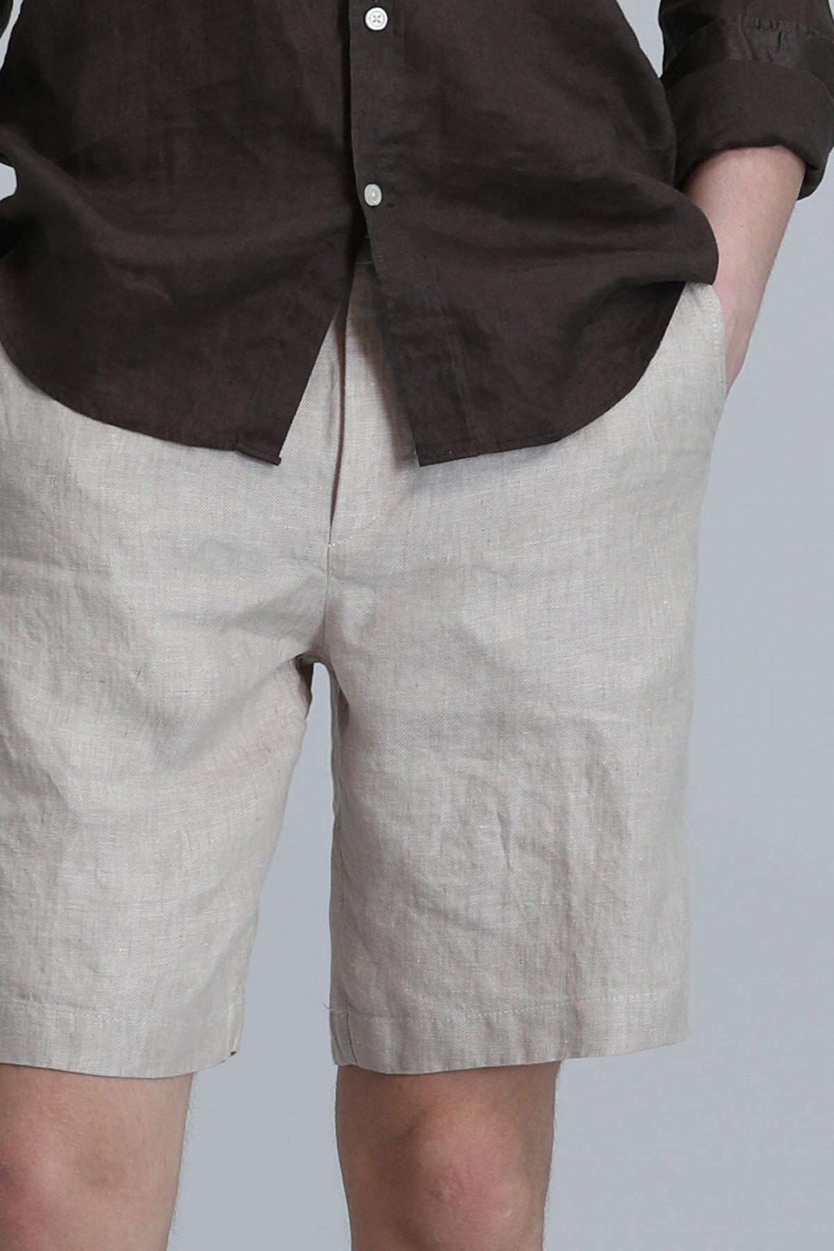 Peler Spor Erkek Chino Şort Slim Fit Bej - Lufian (1)