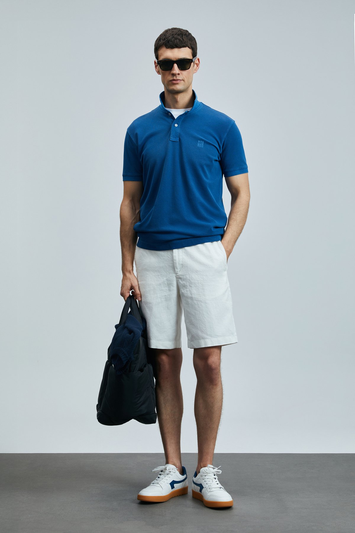 Peler Sports Mens Chino Shorts Slım Fıt Whıte - Lufian