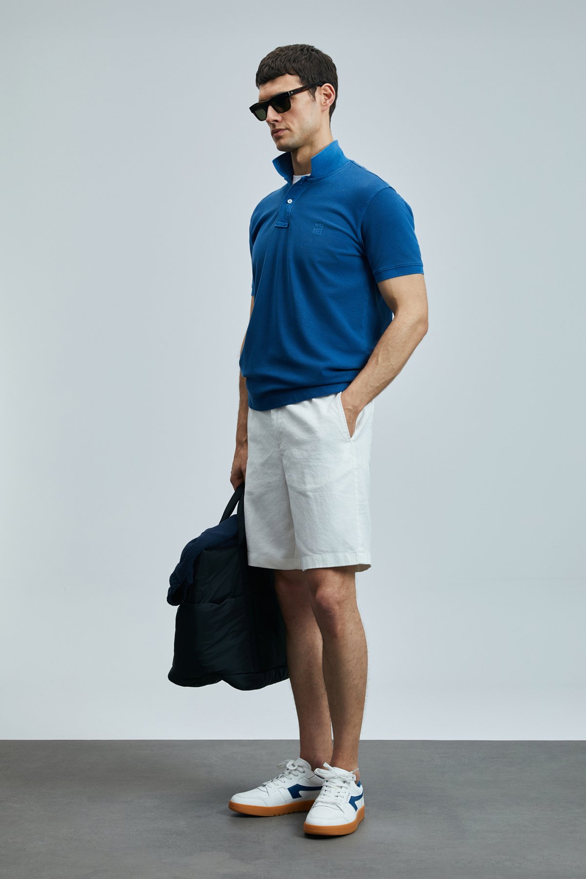 Peler Sports Mens Chino Shorts Slım Fıt Whıte - Lufian (1)