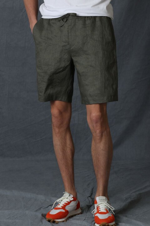 Peler Spor Erkek Chino Şort Slim Fit Haki - Lufian (1)