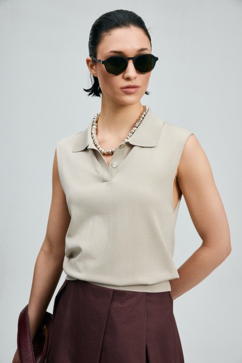 Perl Women's Sweater Beige - Lufian (1)