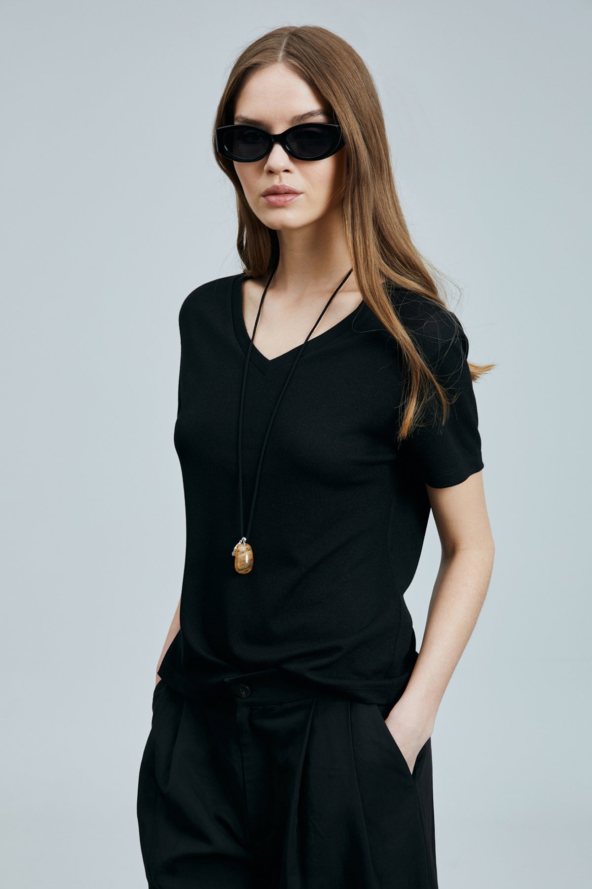 Perses Kadın T- Shırt Siyah - Lufian