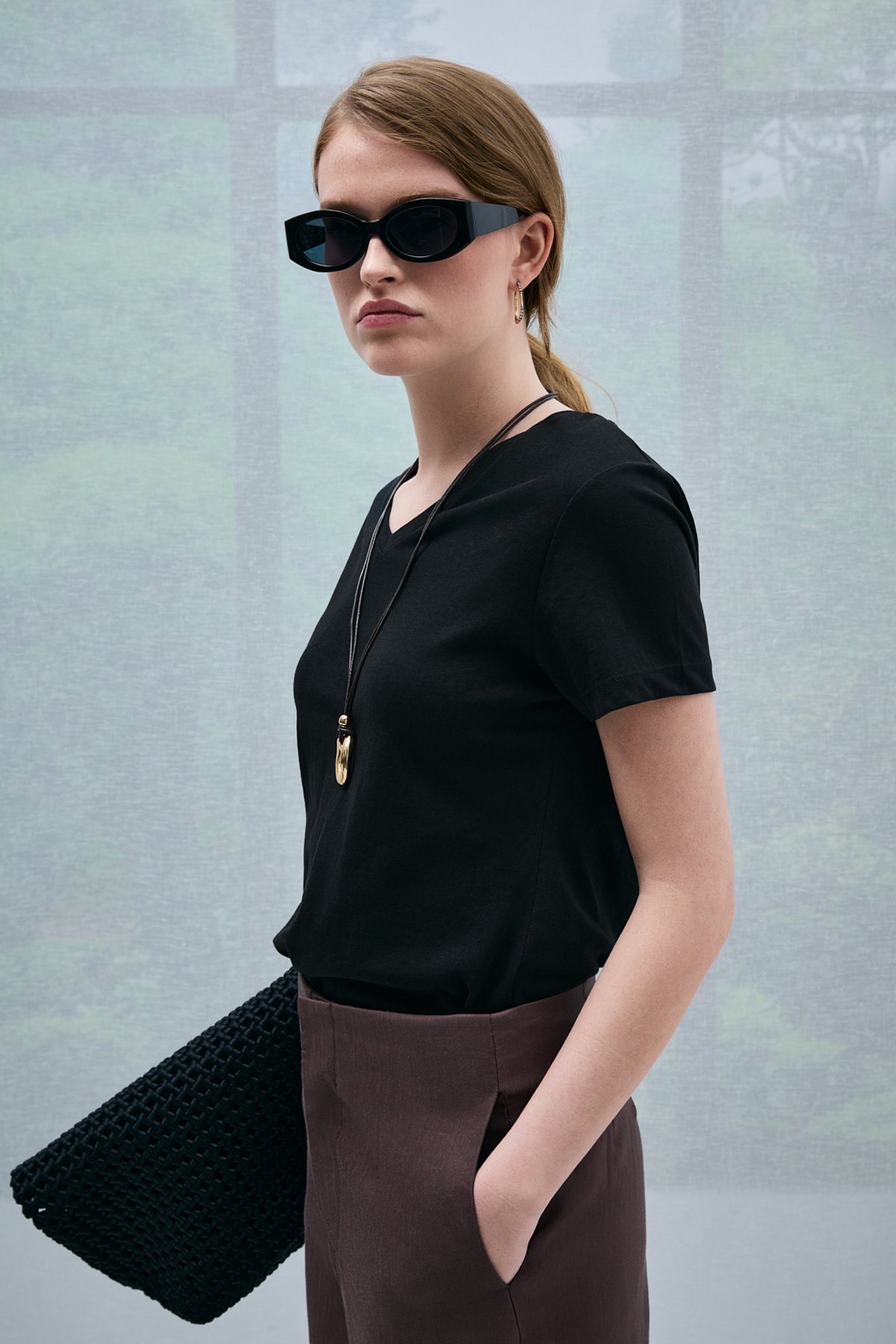Perses Damen-T-Shirt Schwarz - LUFIAN