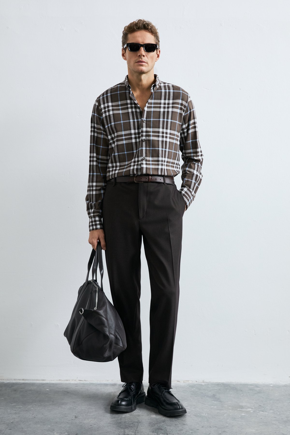 Danıel Men Basic Shirt Regular Fıt Khakı - LUFIAN