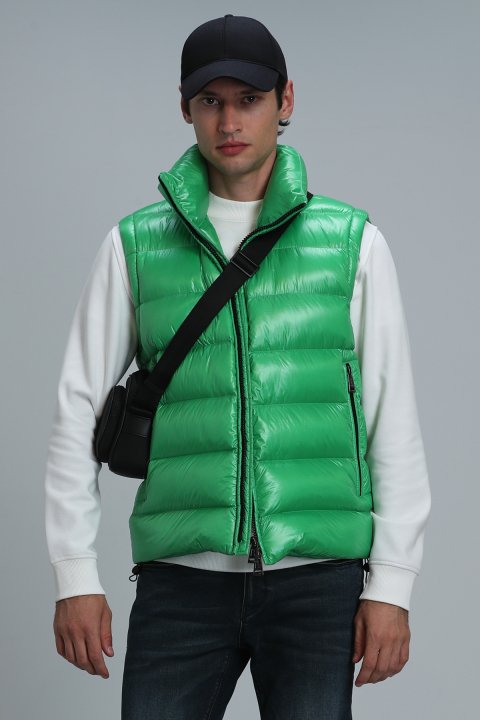 Peter Goose Down Men's Vest Green - LUFIAN