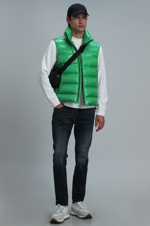 Peter Goose Down Men's Vest Green - LUFIAN (1)