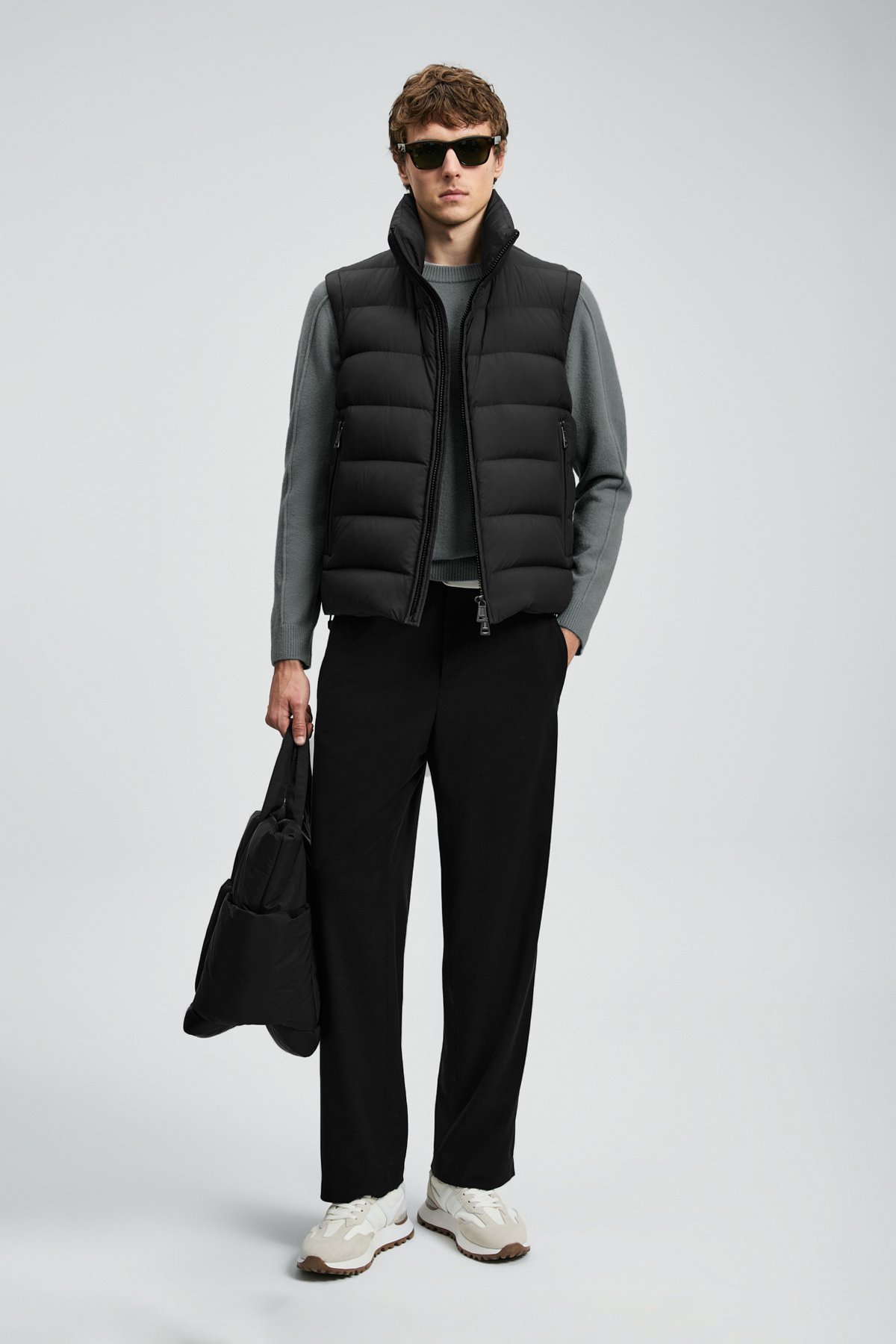 Goose Feather Mens Vest Black - Lufian (1)