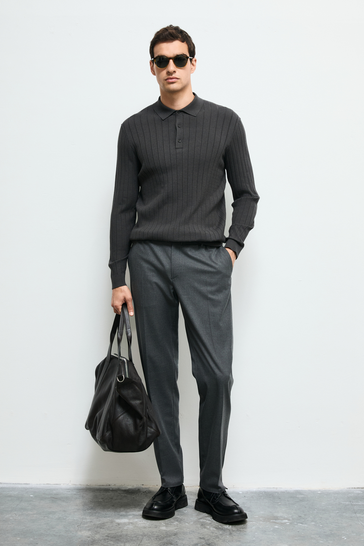 Mens Sweater Dark Brown - LUFIAN
