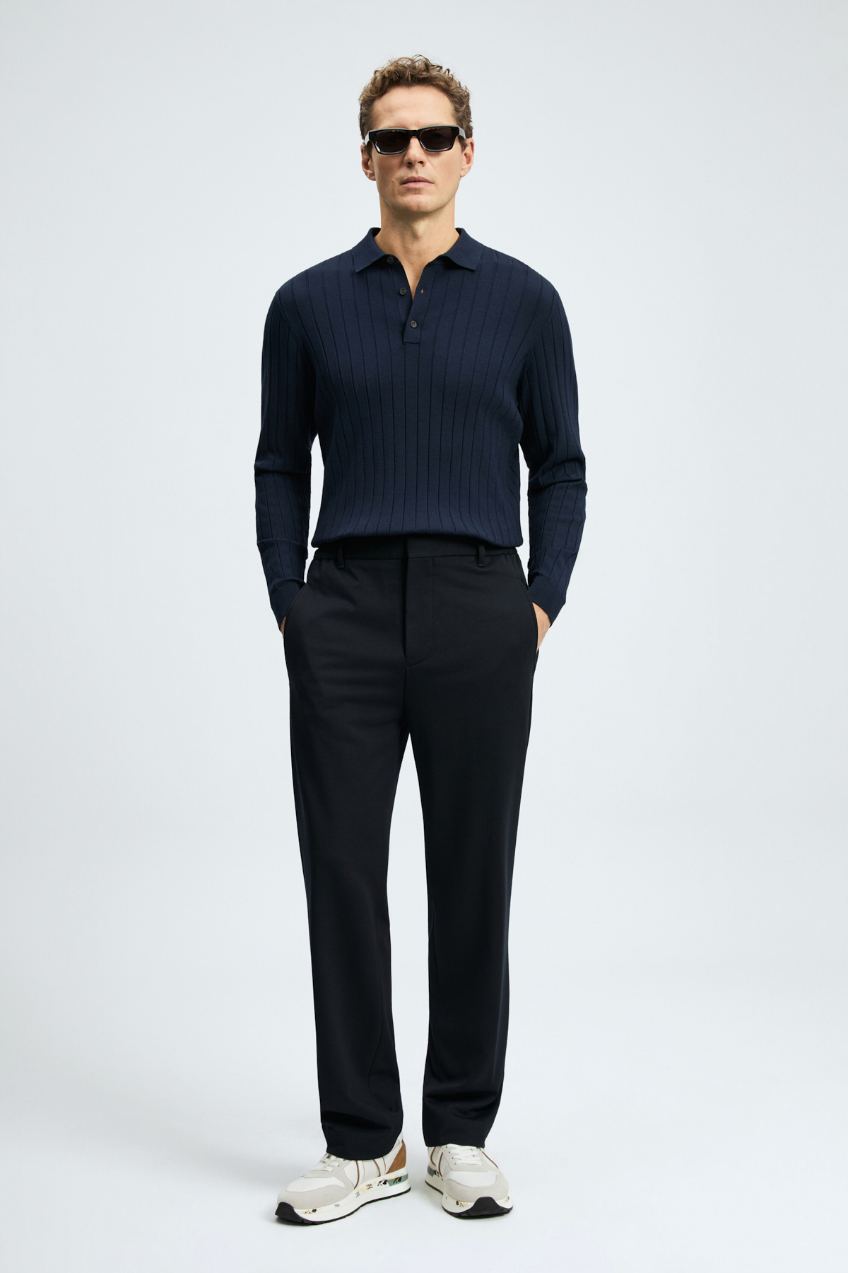Mens Sweater Navy - LUFIAN (1)