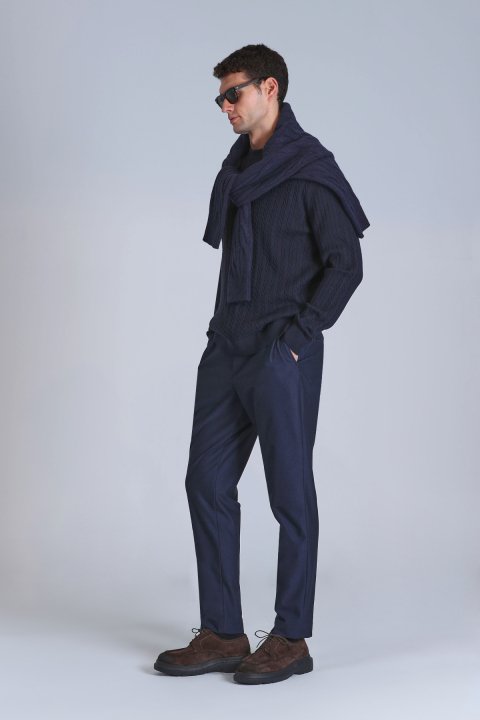 Pier Spor Erkek Chino Pantolon Slim Fit Lacivert - Lufian (1)