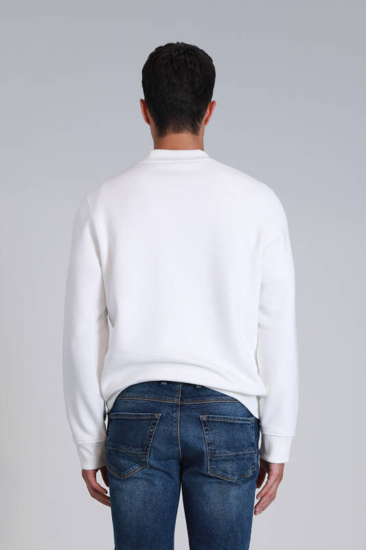 Pıtcher Erkek Sweatshirt Kırık Beyaz - 6