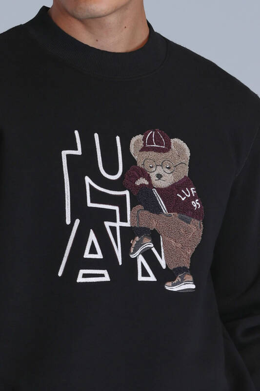 Pıtcher Erkek Sweatshirt Siyah - 3