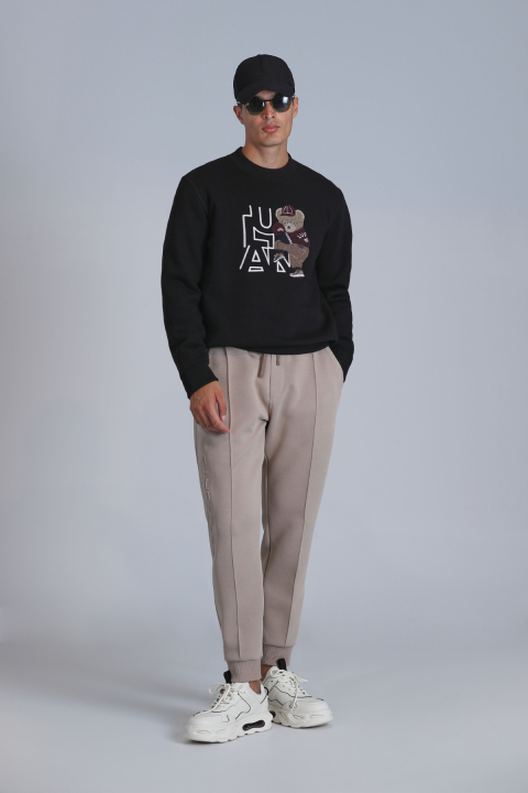 Pıtcher Erkek Sweatshirt Siyah - Lufian (1)