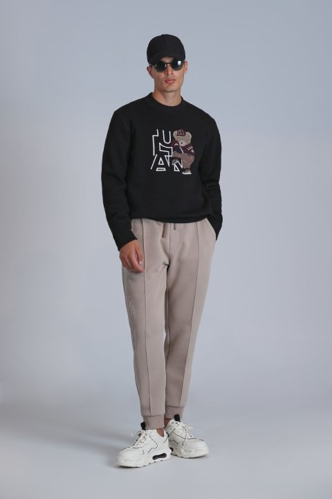 Pıtcher Erkek Sweatshirt Siyah - Lufian (1)