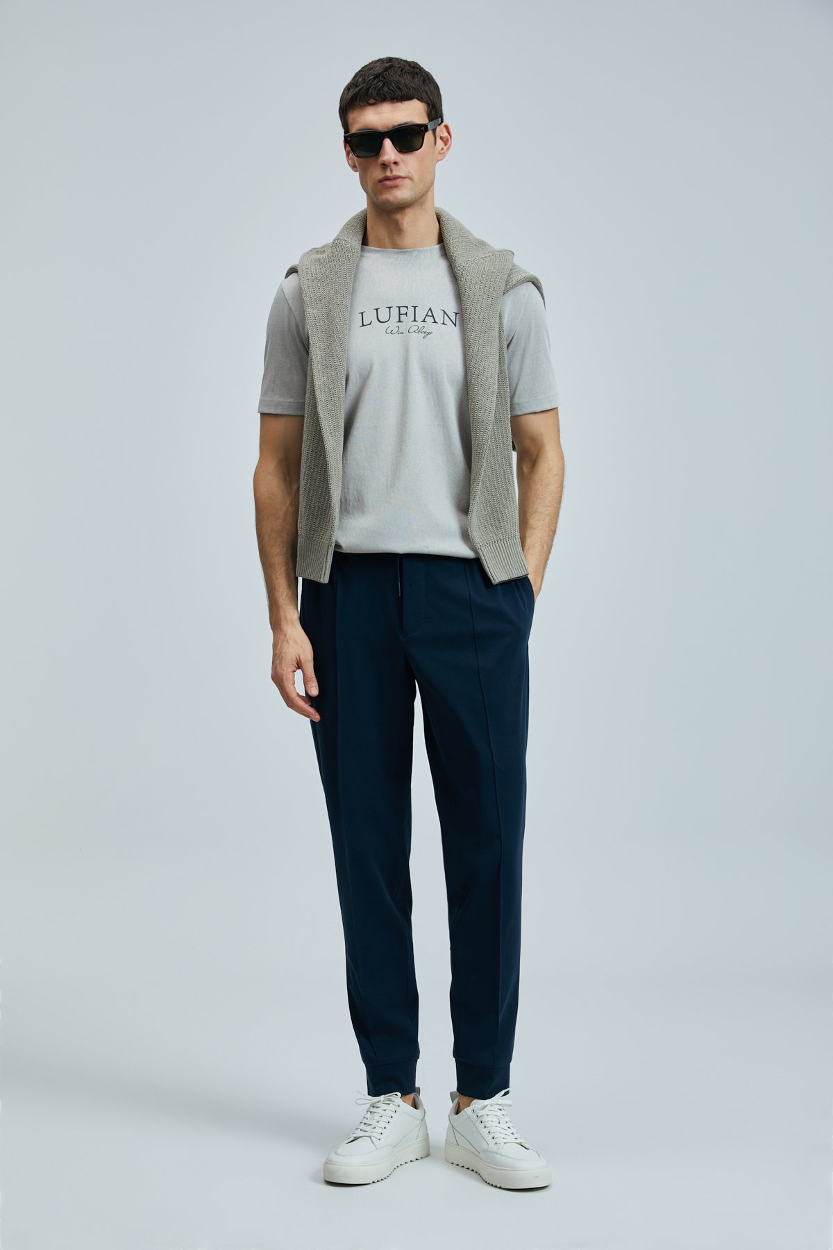 Pıto Smart Mens Chino Pants Slım Fıt Navy - Lufian