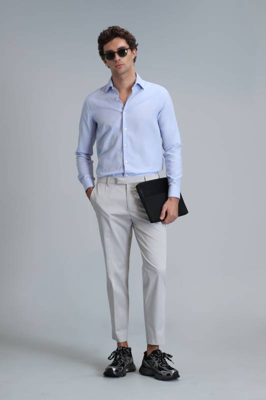 Plus Smart Erkek Chino Pantolon Slim Fit Taş - 1