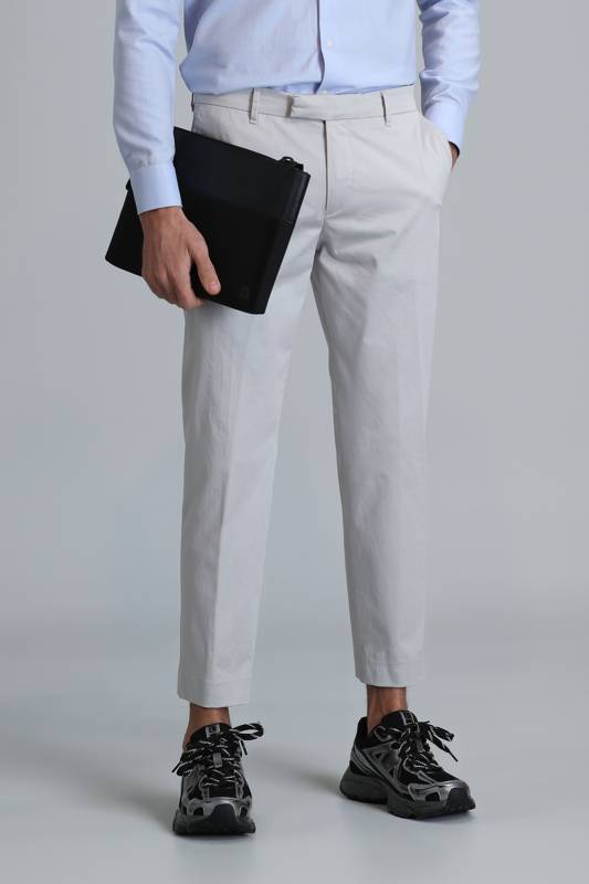 Plus Smart Erkek Chino Pantolon Slim Fit Taş - 2