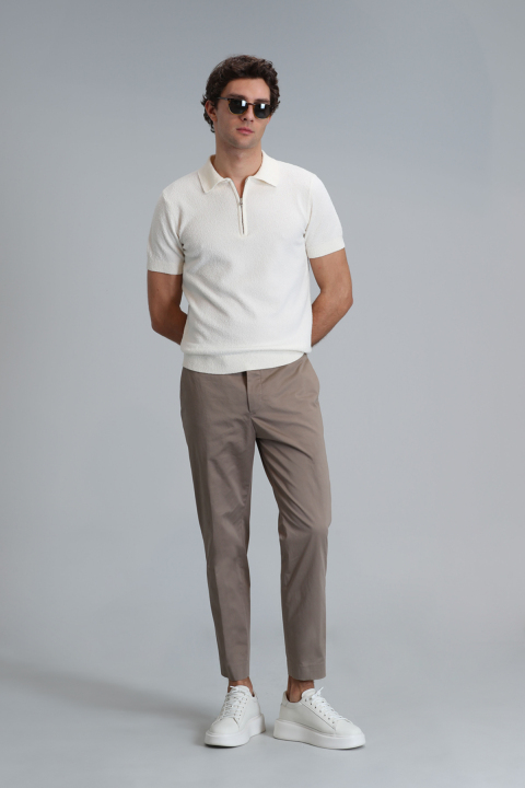 Plus Smart Erkek Chino Pantolon Slim Fit Toprak - Lufian