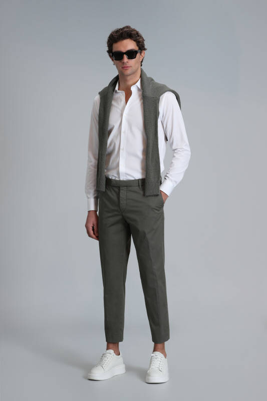 Plus Smart Erkek Chino Pantolon Slim Fit Yeşil - 1