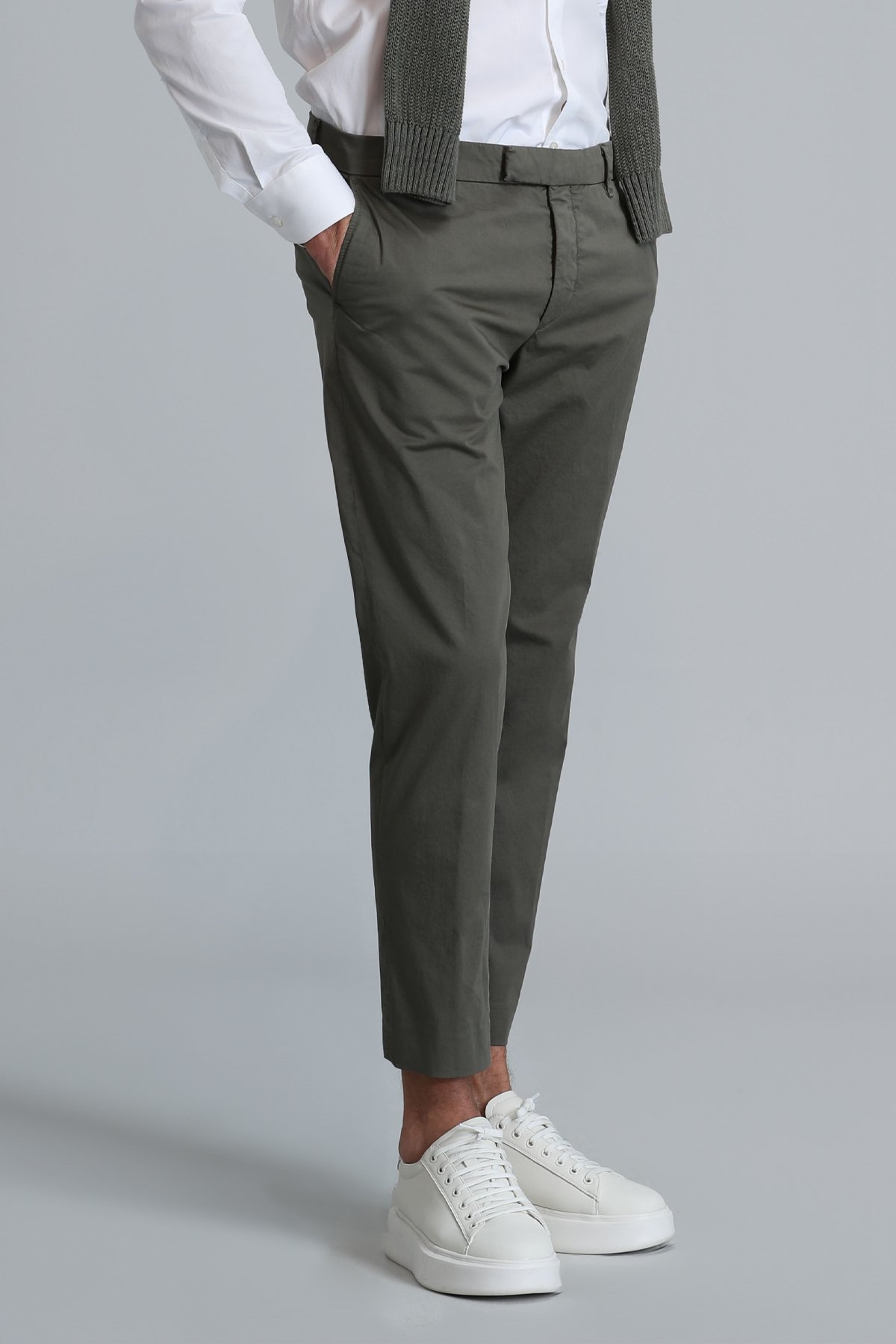 Plus Smart Erkek Chino Pantolon Slim Fit Yeşil - Lufian (1)