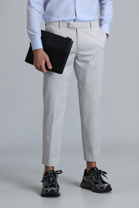 Plus Smart Mens Chino Pants Slım Fıt Stone - Lufian (1)