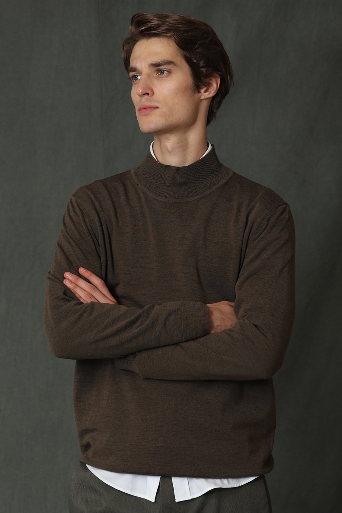 Poınt Yarım Balıkçı Erkek Kazak Deve Tüyü - Lufian (1)