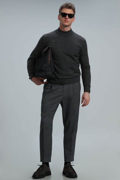 Port Yarım Balıkçı Erkek Kazak Antrasit - Lufian (1)