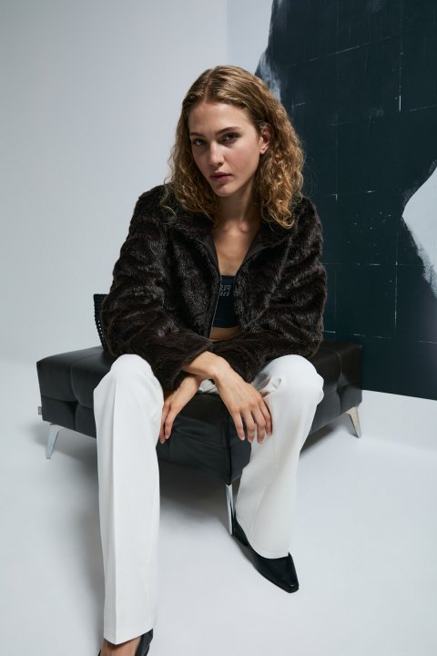 Protect Kadın Ceket Kahverengi - Lufian