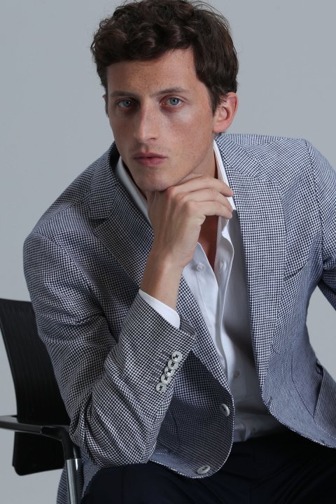 Pure Spor Erkek Blazer Ceket Slim Fit Lacivert - LUFIAN