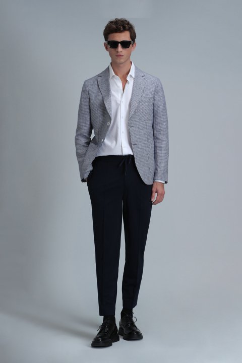 Pure Spor Erkek Blazer Ceket Slim Fit Lacivert - LUFIAN (1)