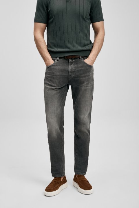 Quel Smart Jean Erkek Pantolon Slim Fit Gri - LUFIAN
