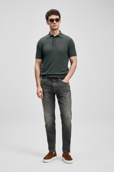 Quel Smart Jean Men's Trousers Slim Fit Gray - Lufian (1)
