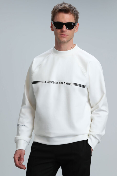 Range Erkek Sweatshirt Kırık Beyaz - Lufian