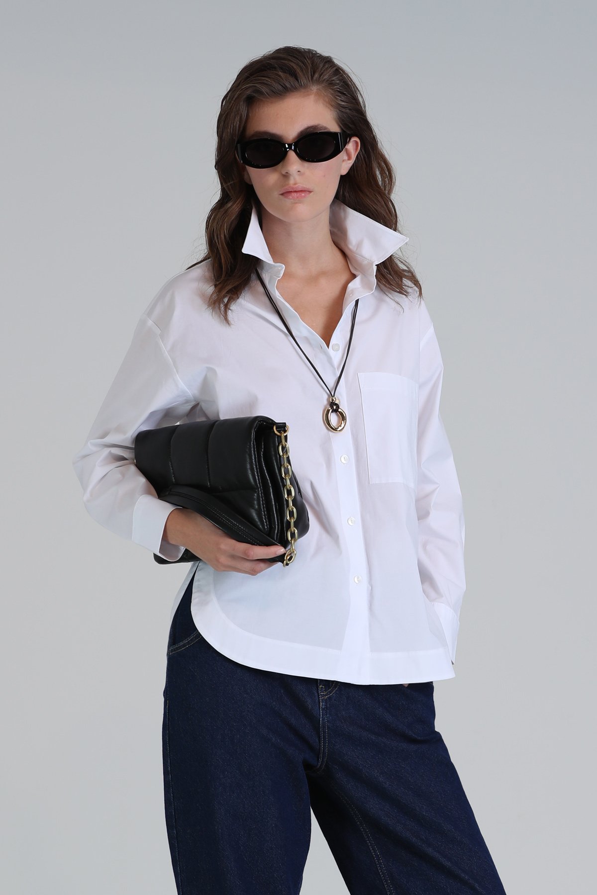 Raval Kadın Gömlek Beyaz - Lufian