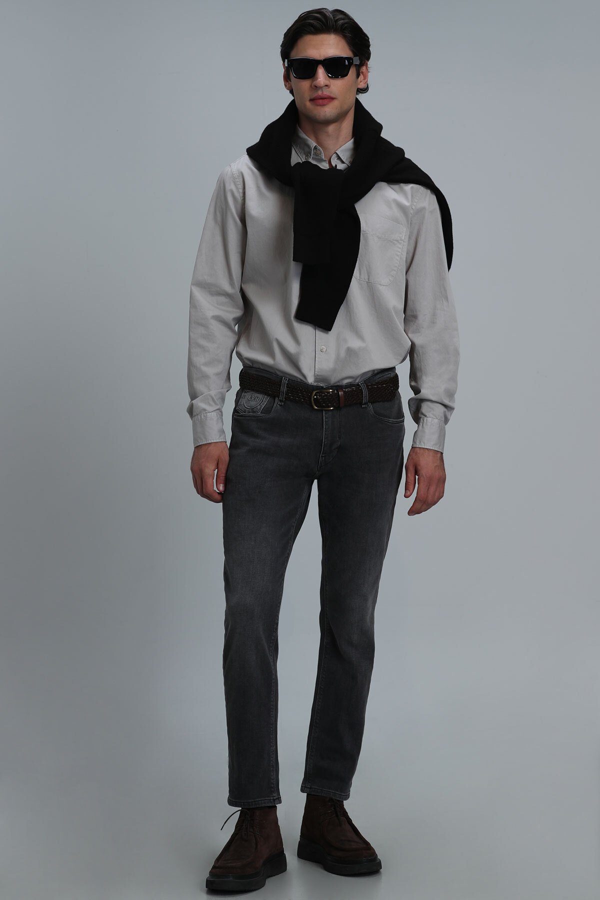 Real Erkek Basic Gömlek Comfort Fit Bej - Lufian (1)