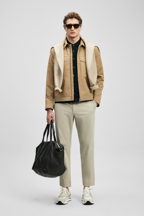 Remy Smart Erkek Chino Pantolon Slim Fit Bej - LUFIAN