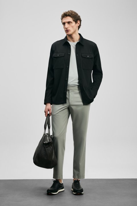 Remy Smart Erkek Chino Pantolon Slim Fit Gri - LUFIAN