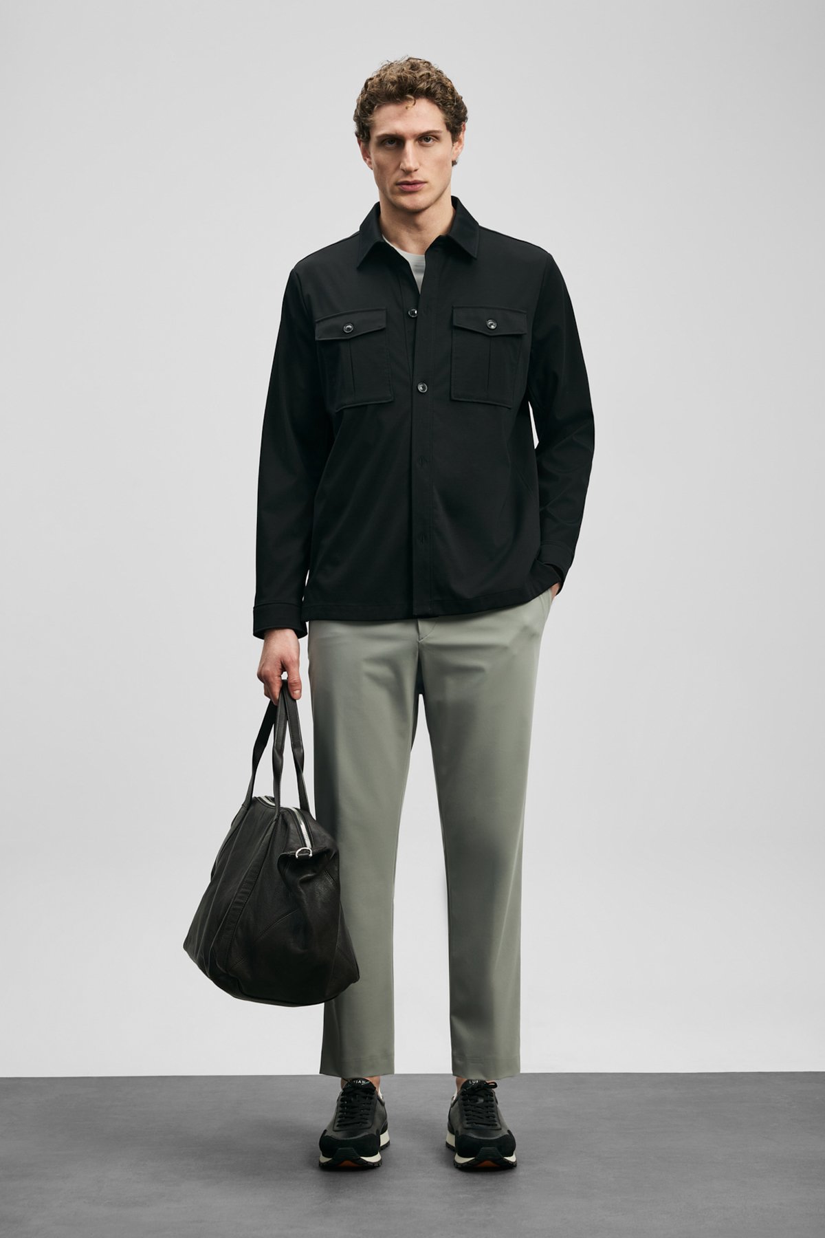 Smart Mens Chino Pants Slım Fıt Grey - Lufian