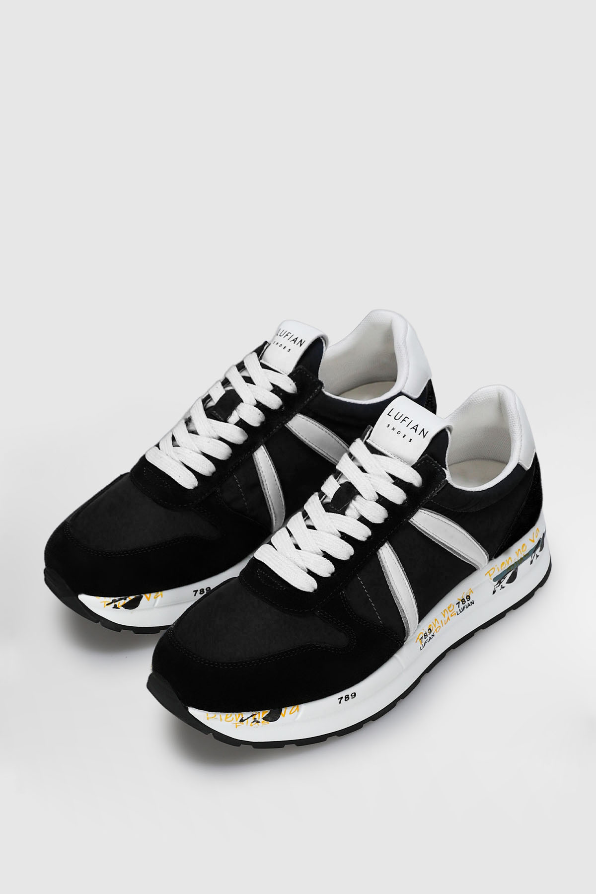 Mens Sneaker Shoes Black - LUFIAN