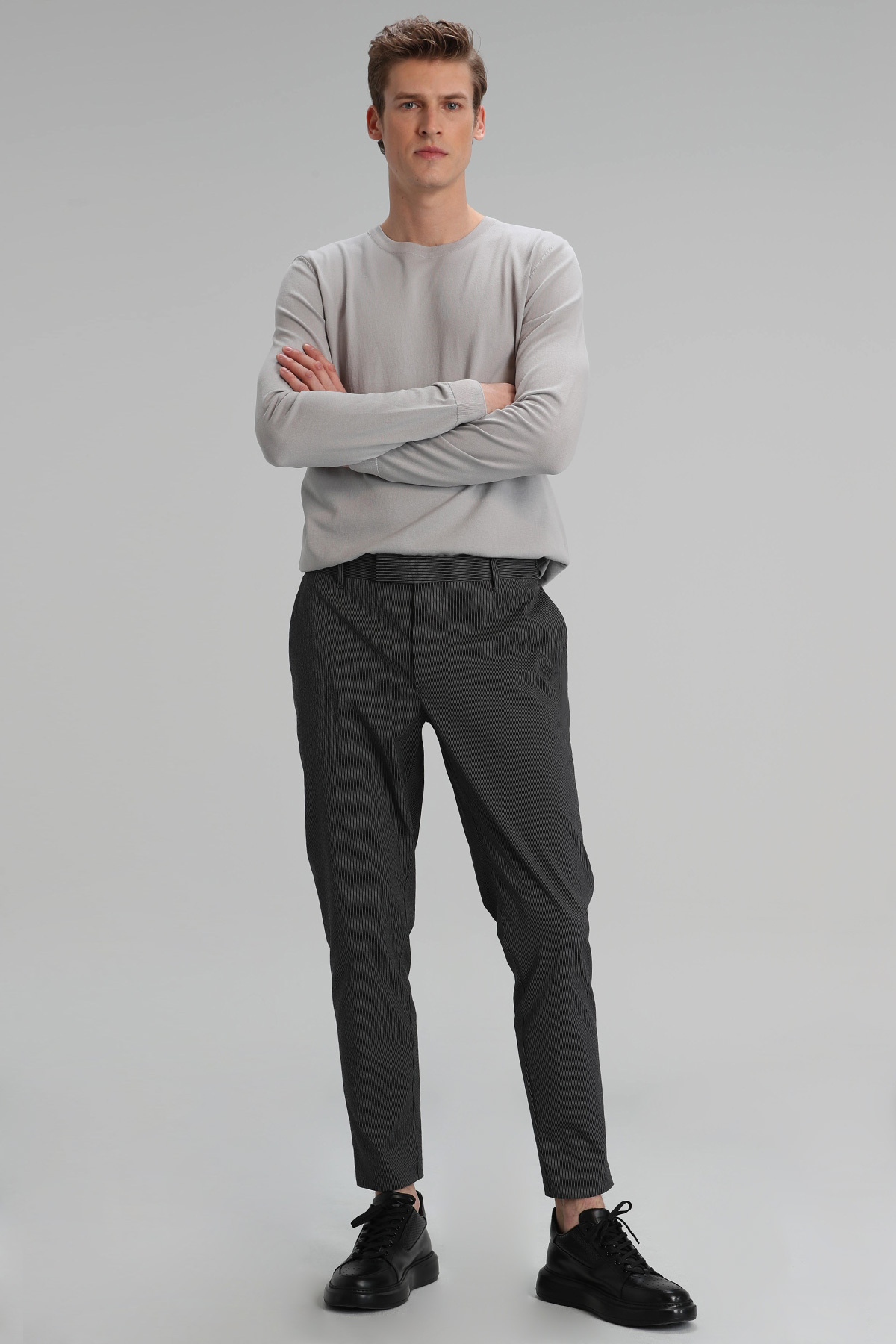 Rıcy Smart Erkek Chino Pantolon Tailored Fit Gri