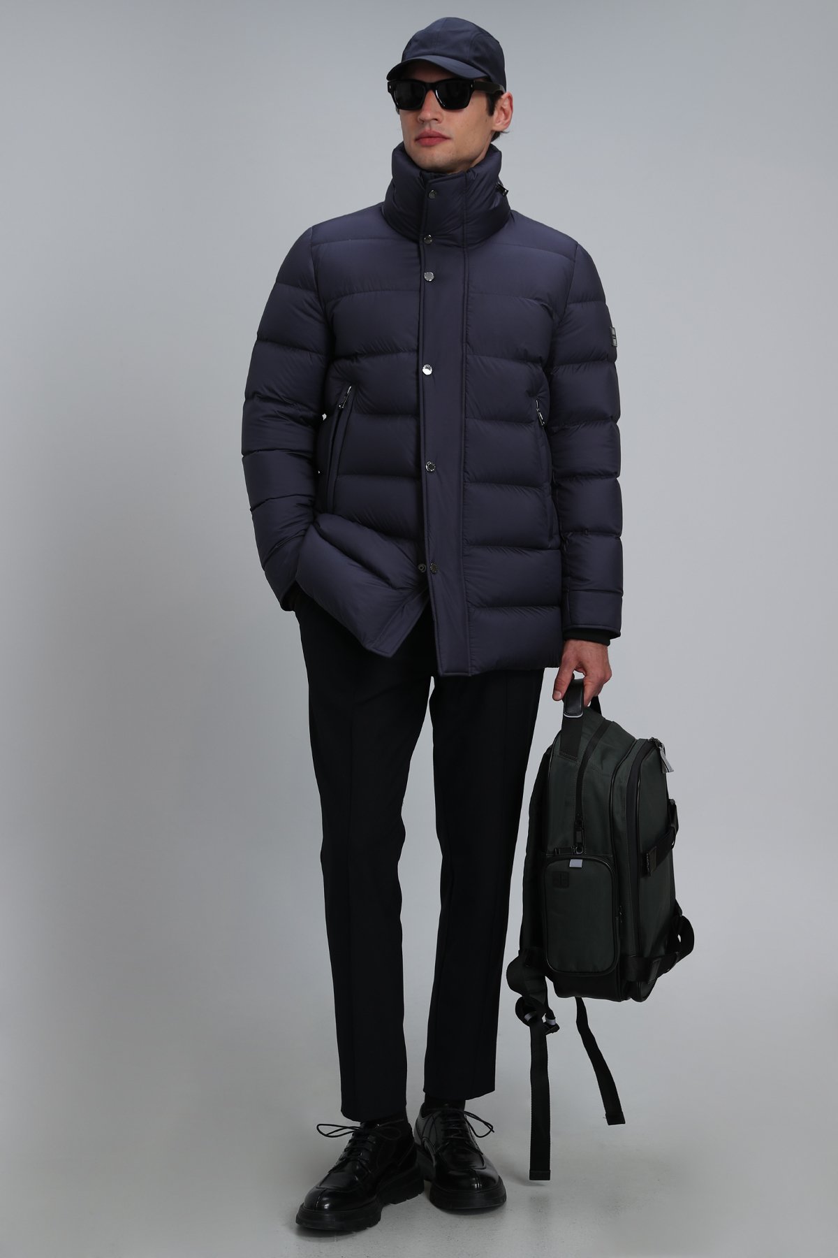 Rıld Goose Feather Male Coat Navy - Lufian (1)
