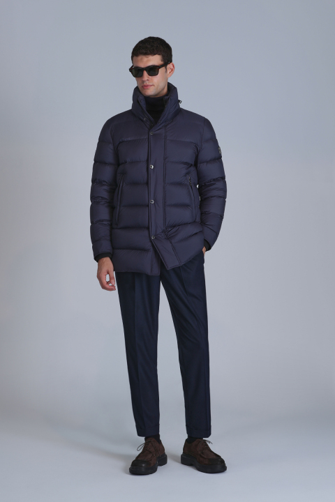 Rıld Kaz Tüyü Erkek Mont Lacivert - Lufian