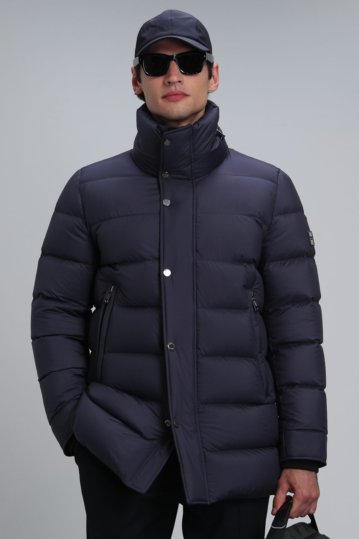 Rıld Goose Feather Male Coat Navy - Lufian