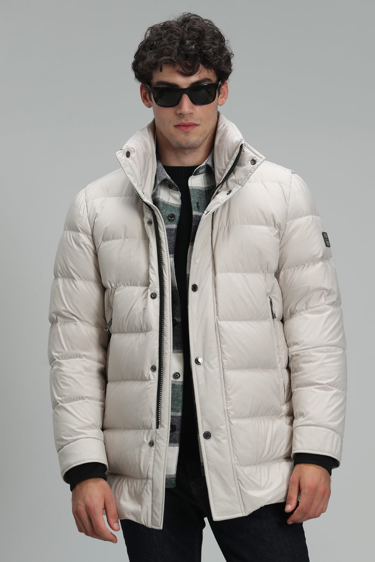 Rıld Goose Feather Male Coat Stone - Lufian