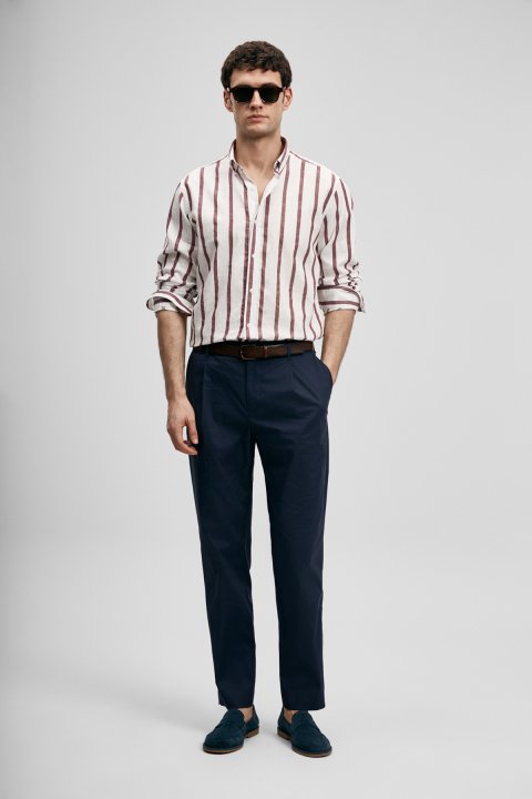 Rıng Men's Basic Shirt Regular Fit Burgundy - Lufian (1)