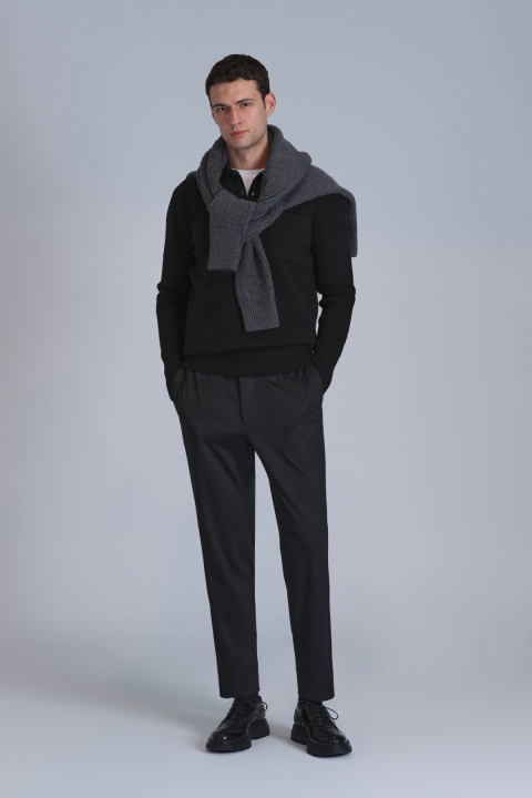 Rıver Erkek Kazak Siyah - Lufian