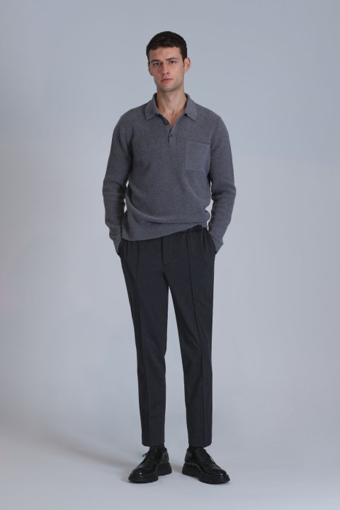 Rıver Men's Sweater Gray - LUFIAN (1)